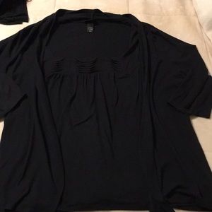 Lane Bryant black tank connected shell